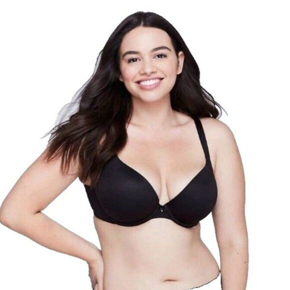 Lane Bryant Cacique Bra Intuition Backsmoother Plunge Black Size 46DDD - Picture 7 of 10